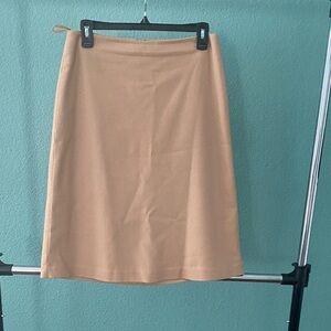 Gap Tan Wool Blend Stretch Pencil Skirt Size 2 Lined Classic Workwear